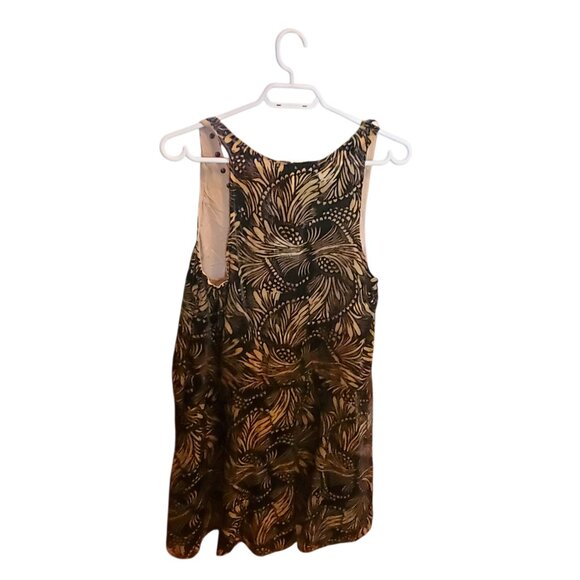 Free People Black/Nude Ellie Burnout Stud U-Neck Velvet Mini Dress - Picture 6 of 7